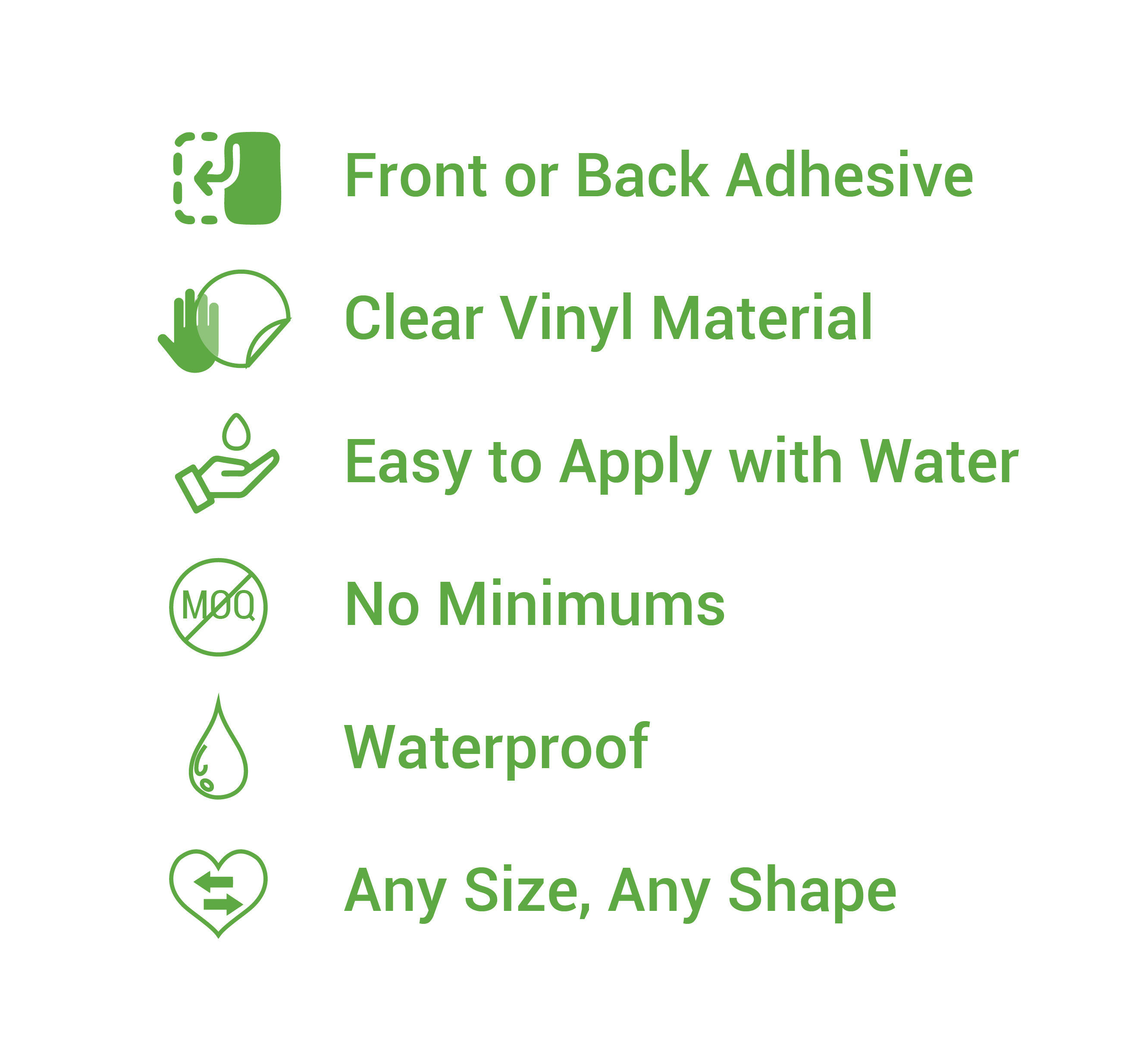 Clear Decals Features