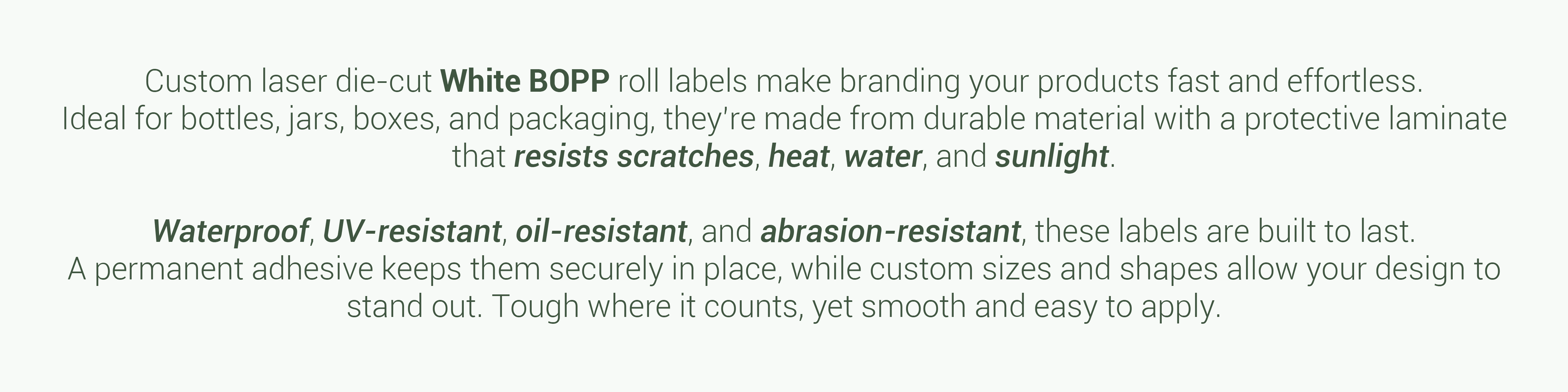 White BOPP (Rolls) Details