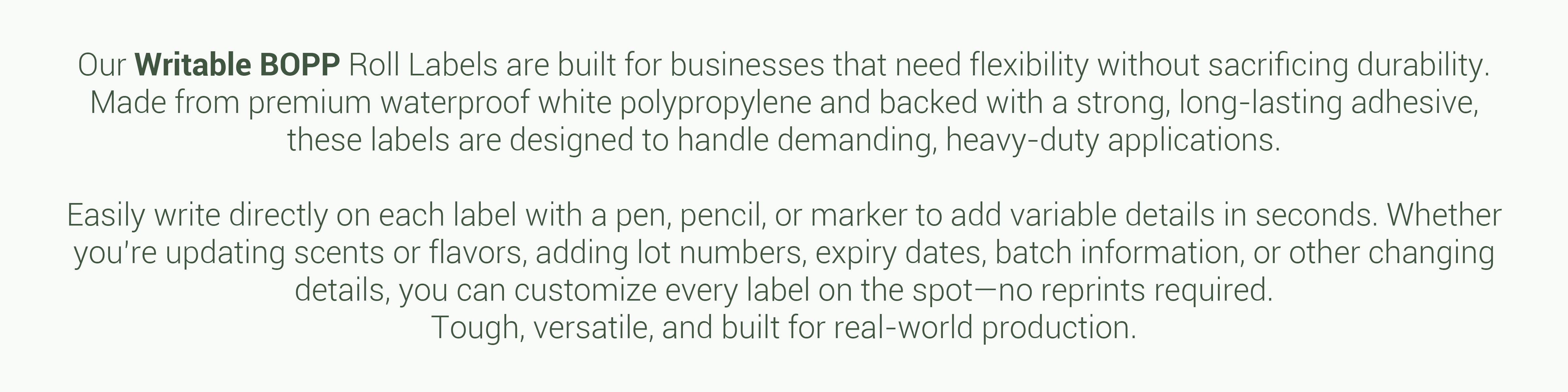 Writable BOPP (Rolls) Details