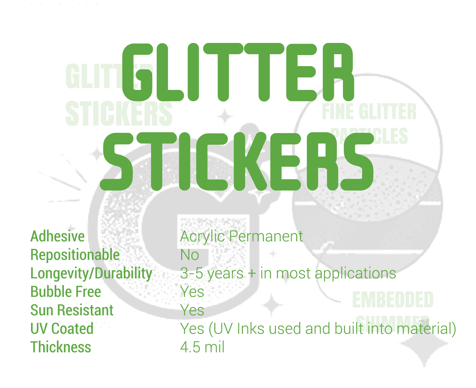 Glitter Stickers Summary