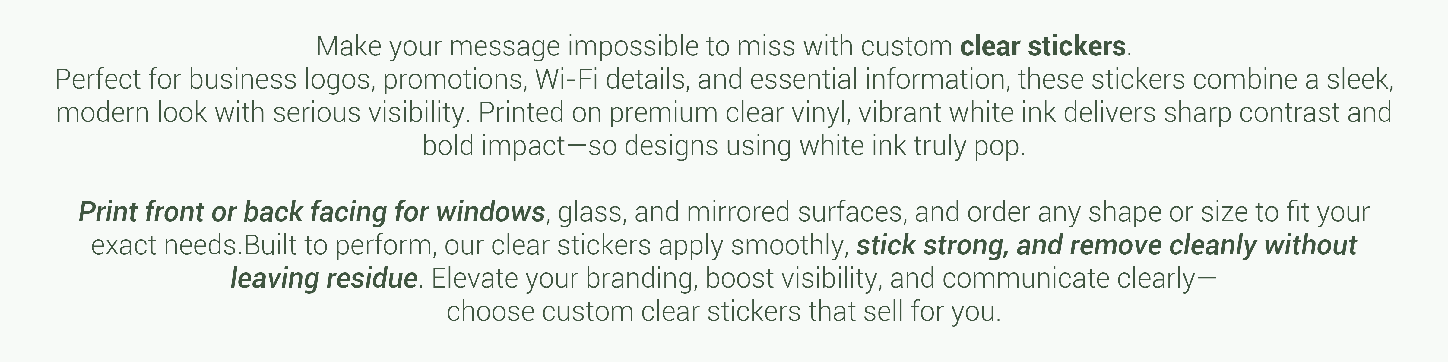 Transparent Stickers Details