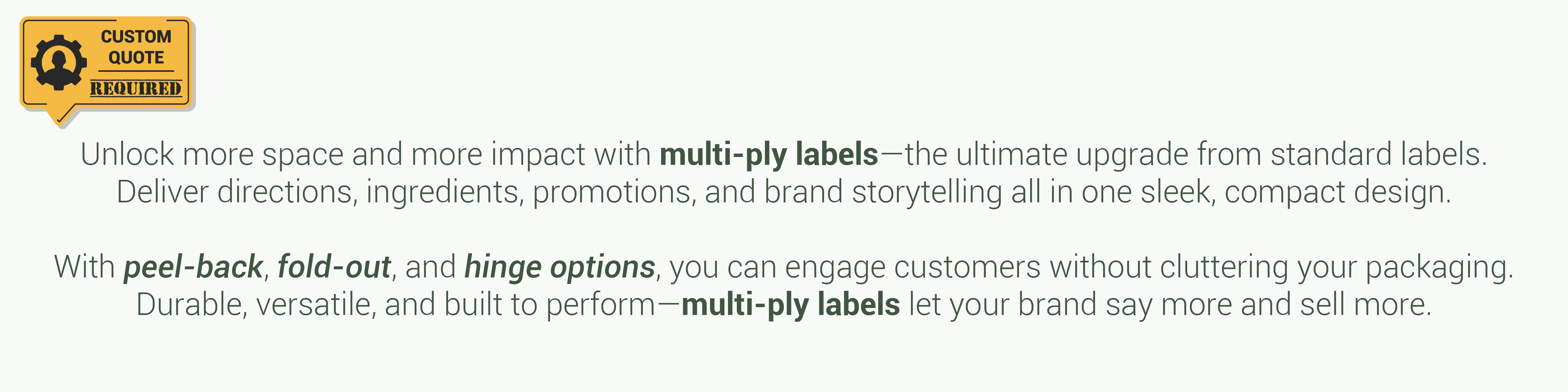 Multi-Ply Labels Details