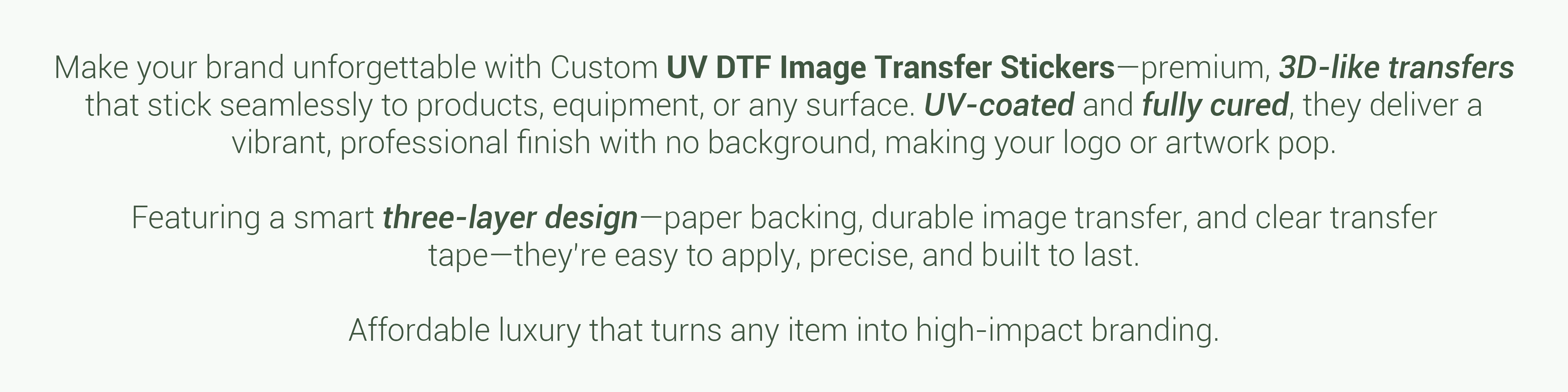 UV DTF Stickers Details