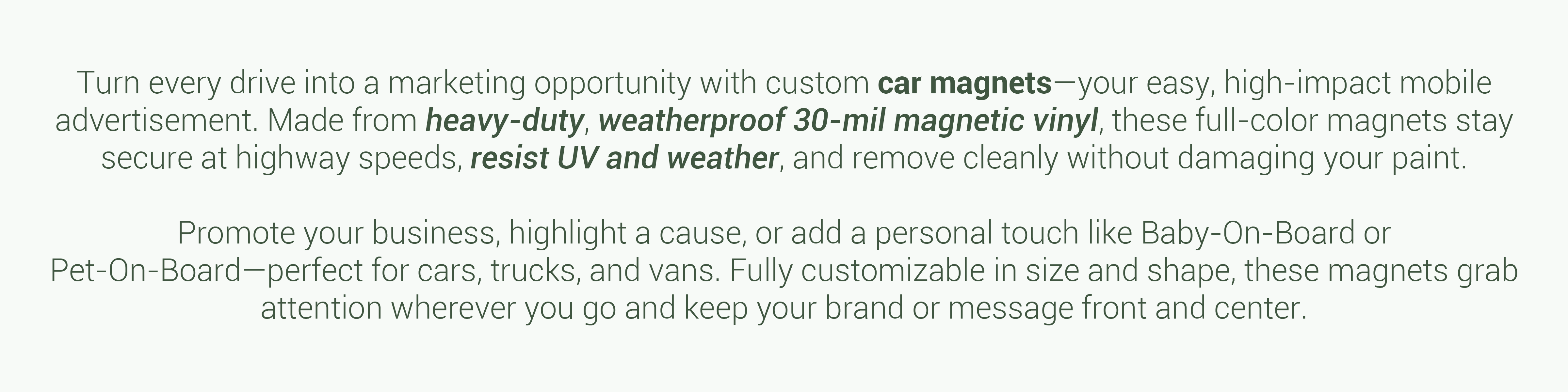 Vehicle Magnets Details