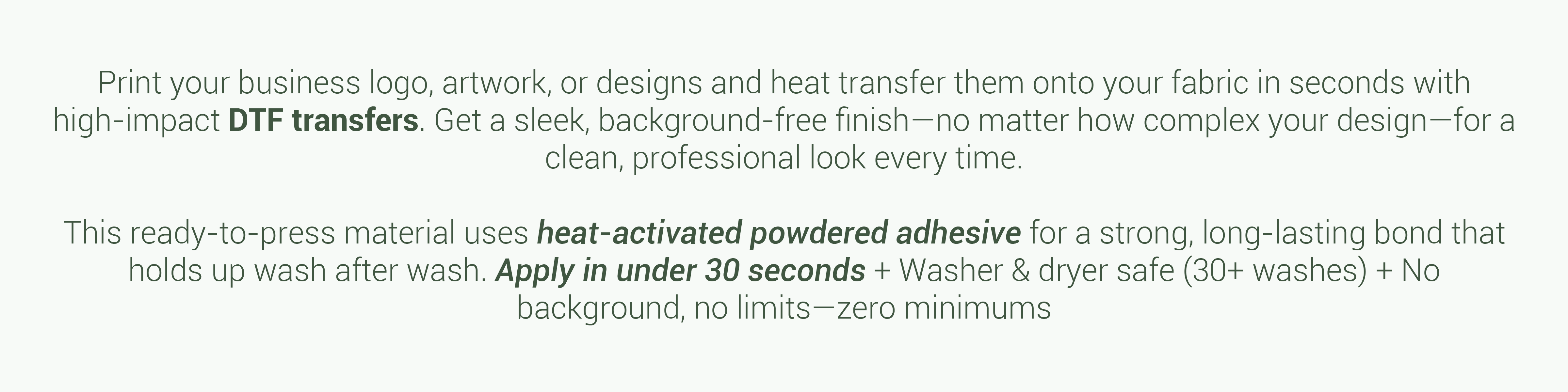 DTF Heat Transfers (By Sheet) Details