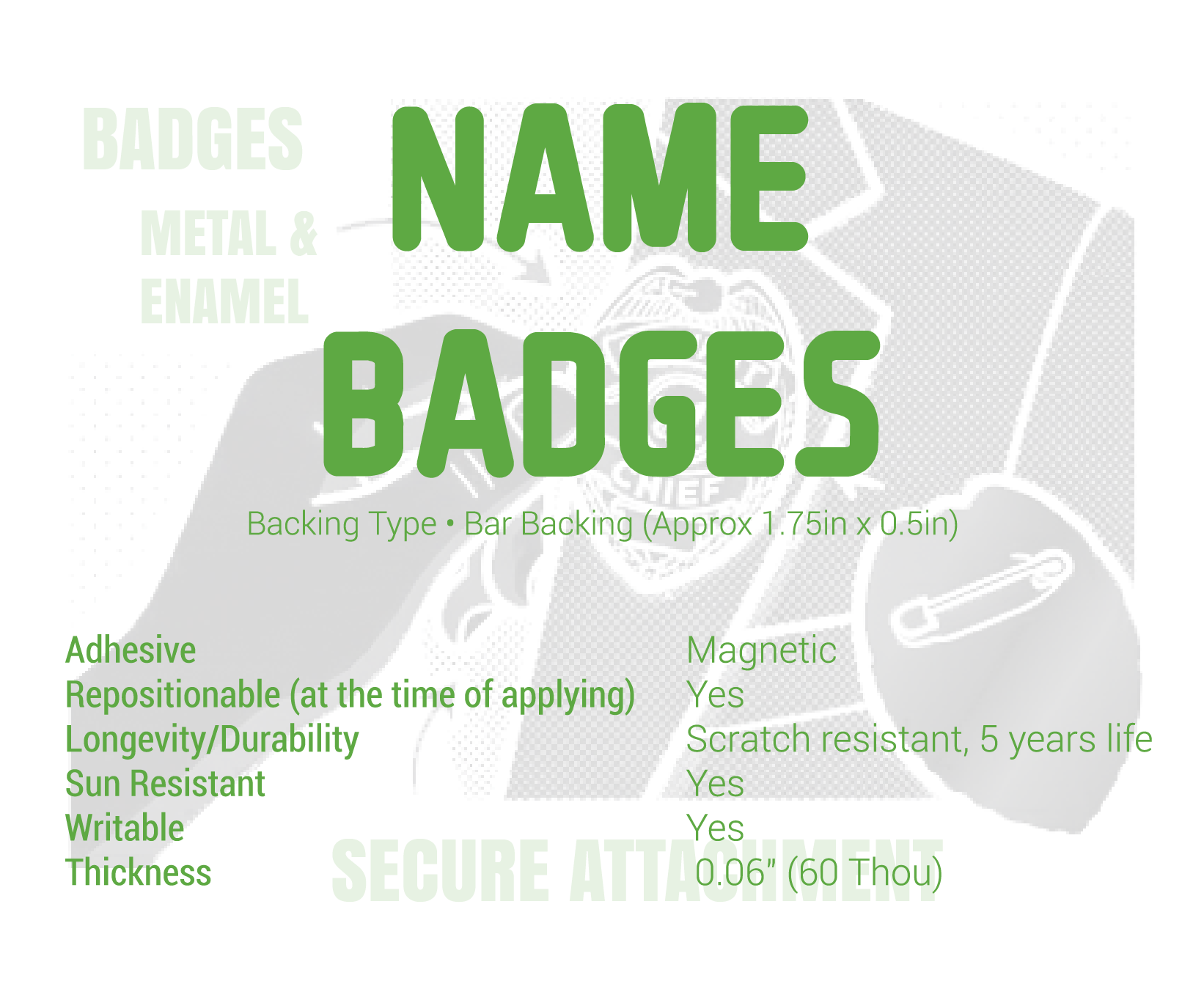 Name Badges Summary