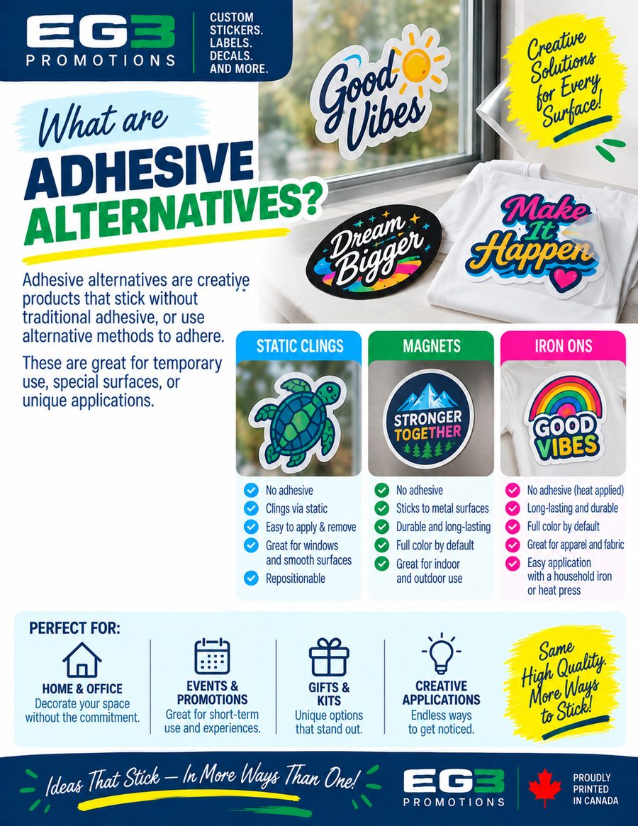 Adhesive Alternatives (Creative Ways to Stick) — Additional Resources PDF download preview from Evergreen Graphics Group