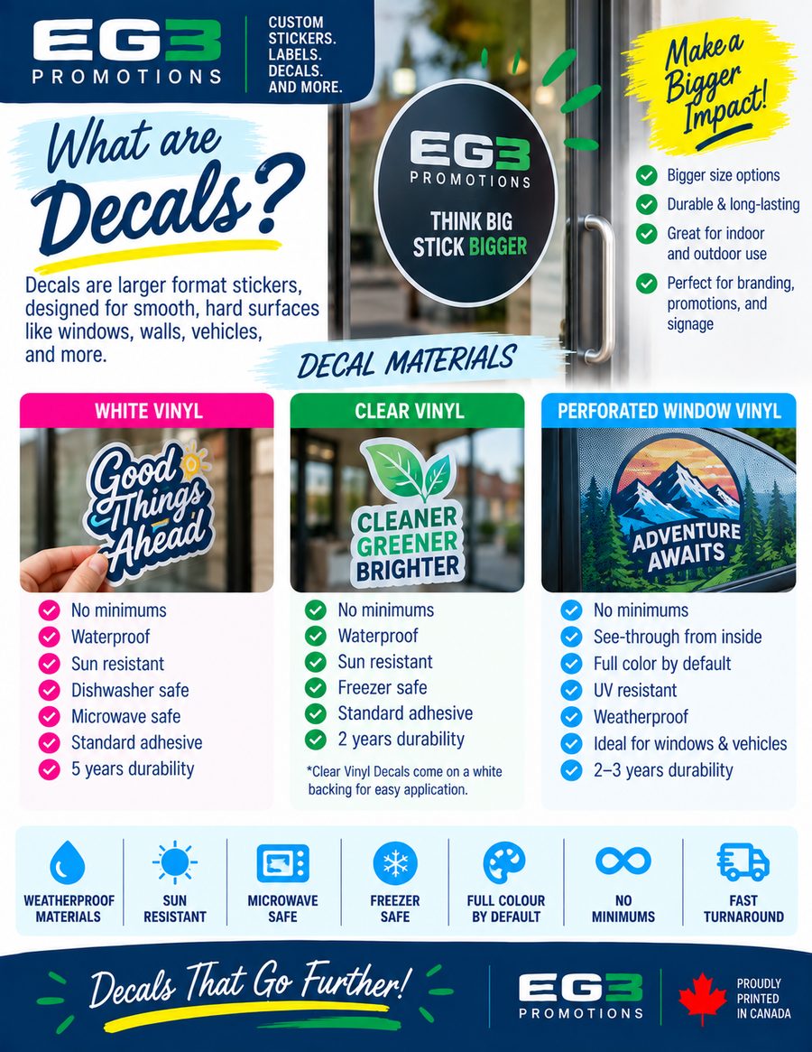 Bold Decal Promotions Infographic — Additional Resources PDF download preview from Evergreen Graphics Group