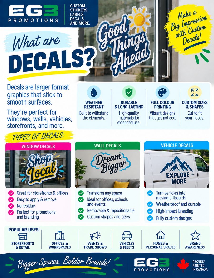 Custom Decals, Bold Impressions — Additional Resources PDF download preview from Evergreen Graphics Group