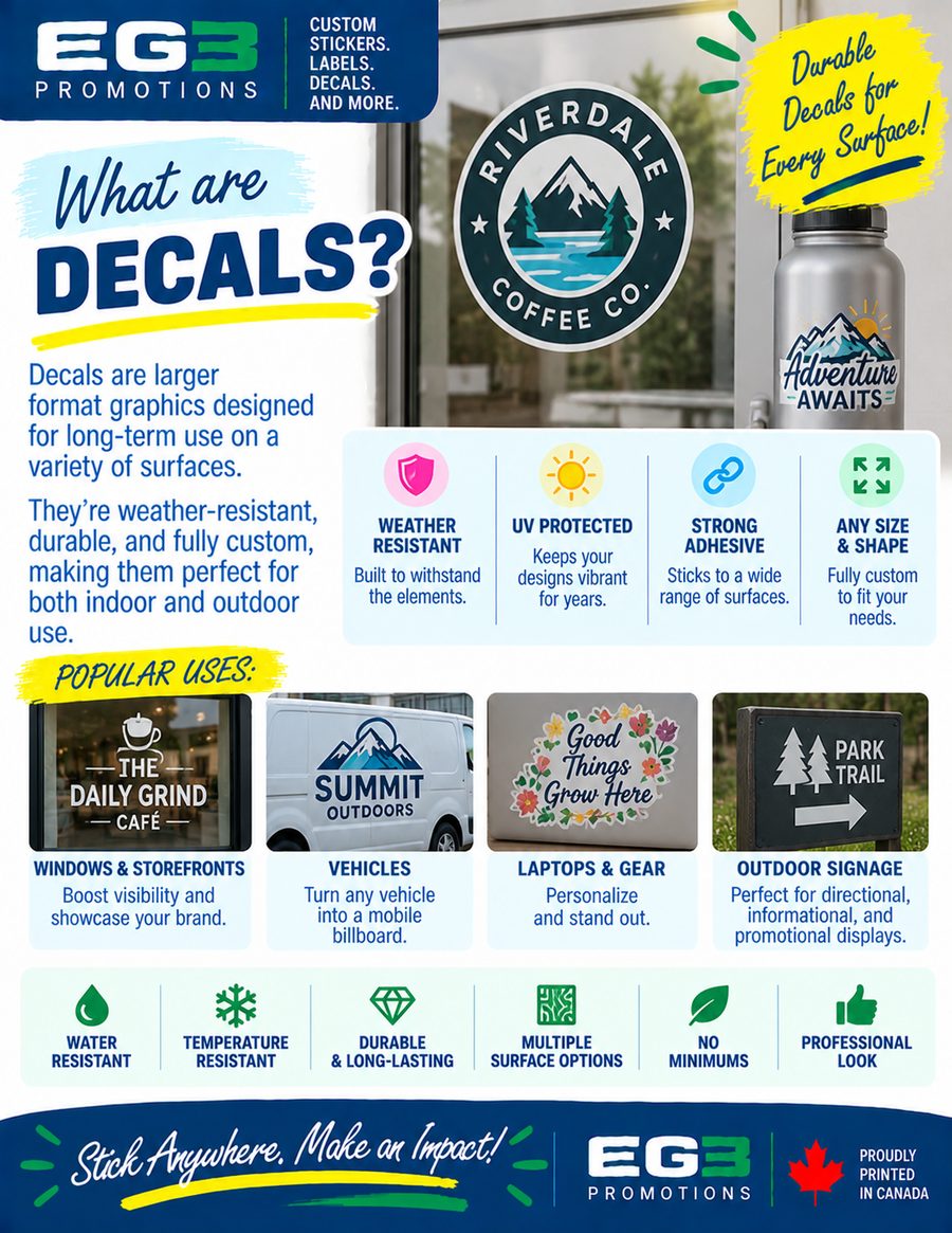 Custom Decals for Every Surface — Additional Resources PDF download preview from Evergreen Graphics Group