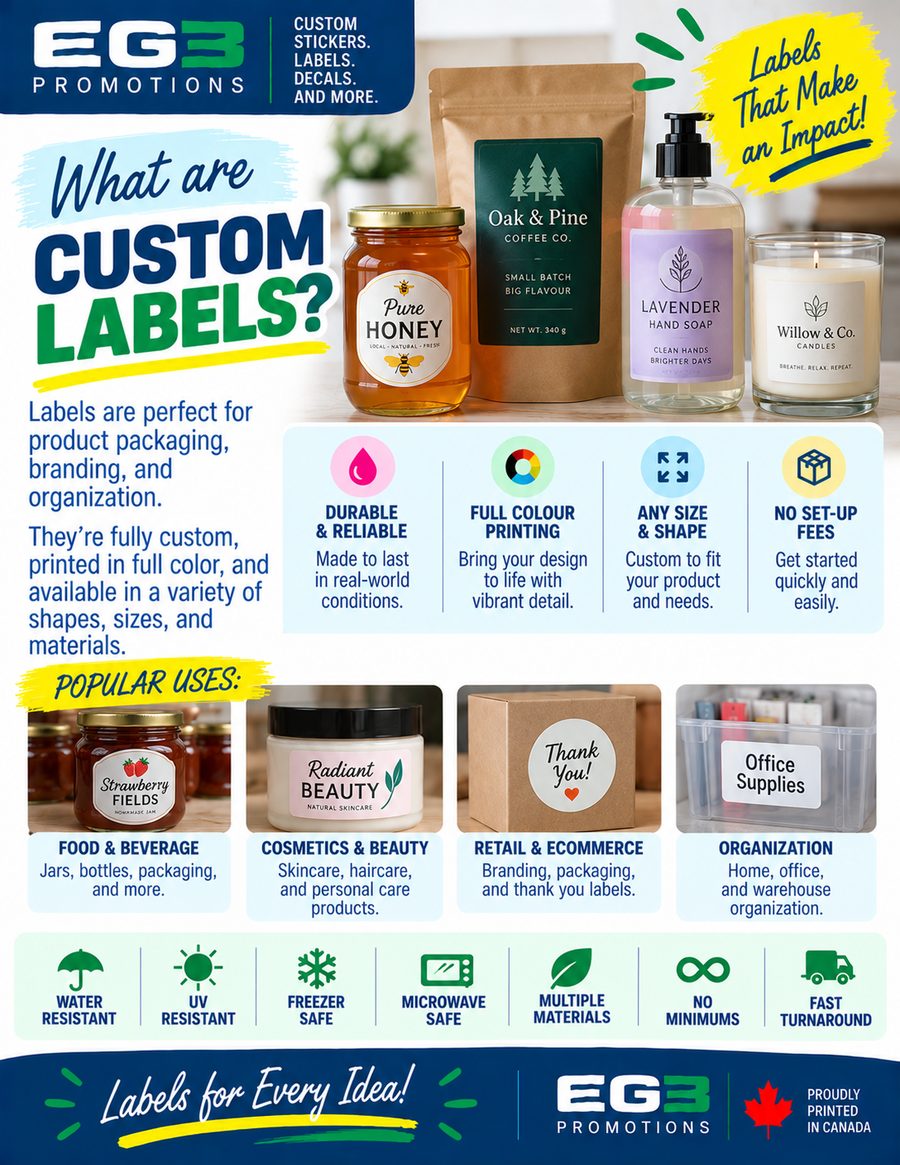 Custom Labels for Every Idea — Additional Resources PDF download preview from Evergreen Graphics Group