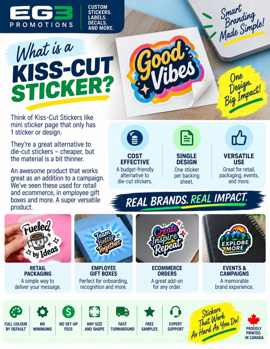 Kiss-Cut Stickers, Made Simple — Additional Resources PDF download preview from Evergreen Graphics Group