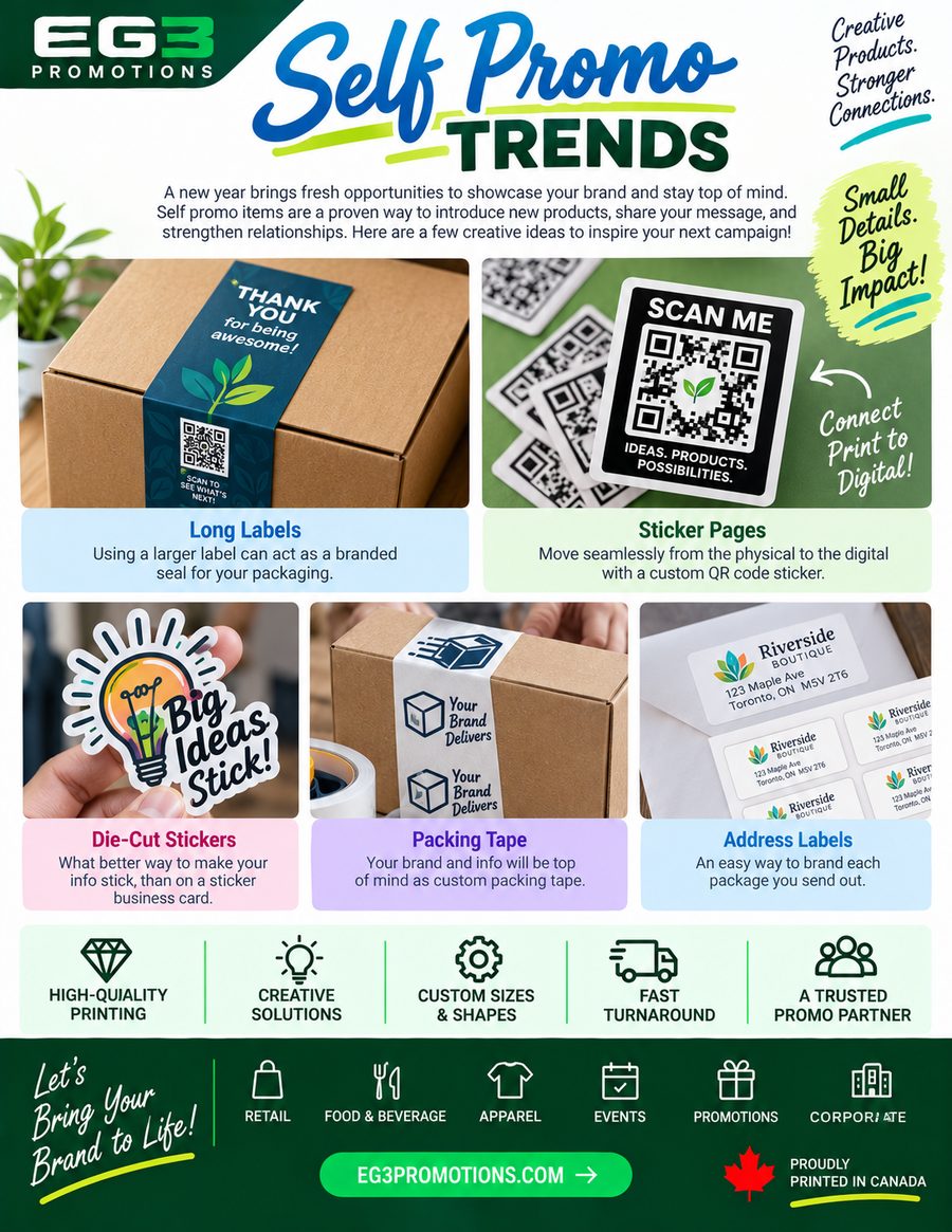 Self Promo Trends — Additional Resources PDF download preview from Evergreen Graphics Group