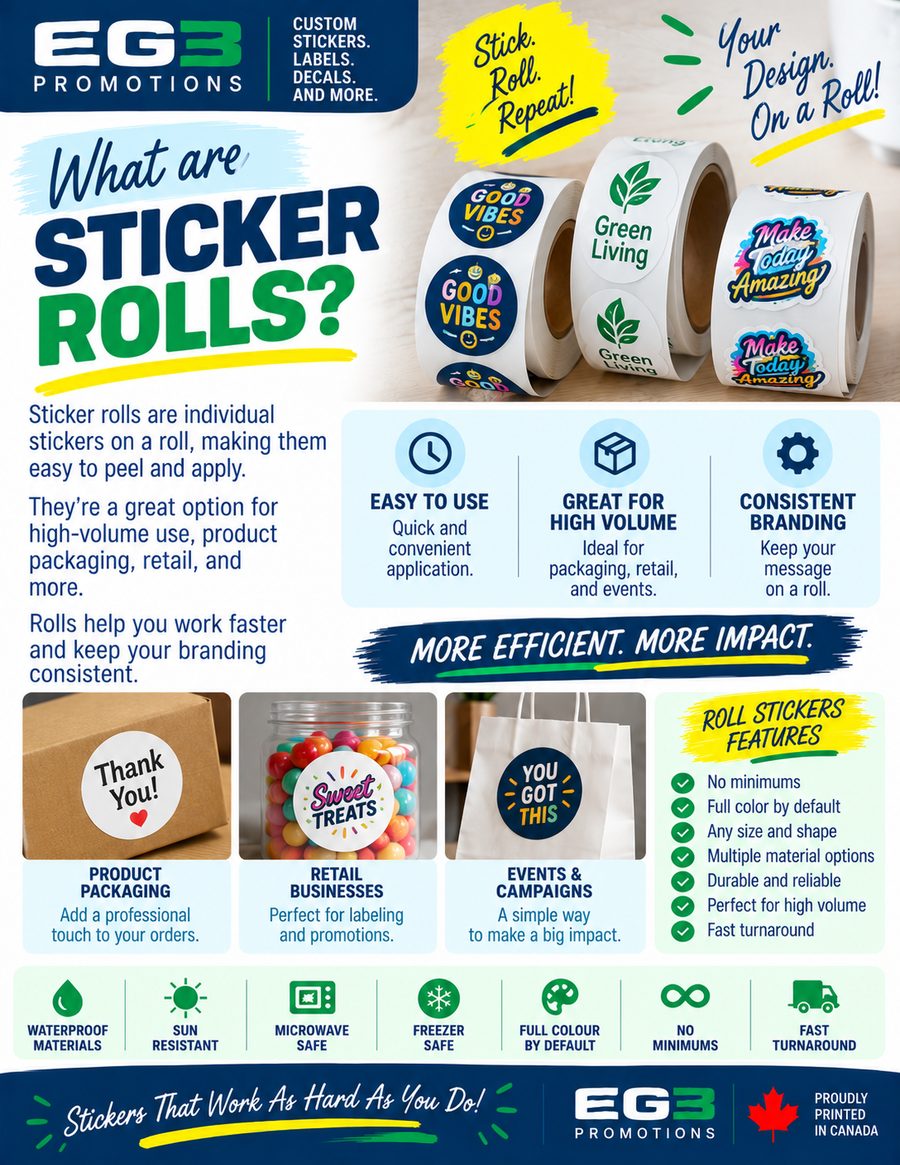 Sticker Rolls (Branding Made Easy) — Additional Resources PDF download preview from Evergreen Graphics Group