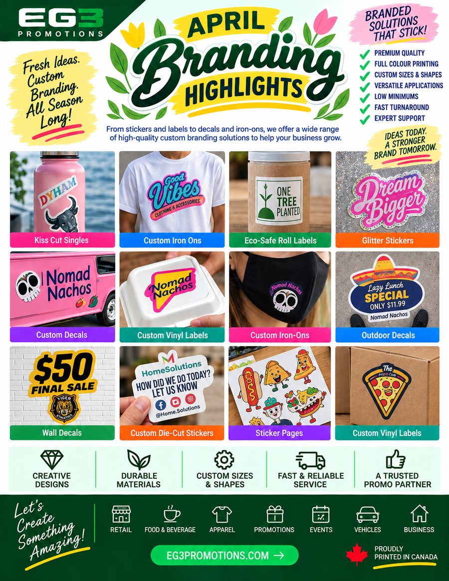 April Branding Highlights — Branding Highlights PDF download preview from Evergreen Graphics Group