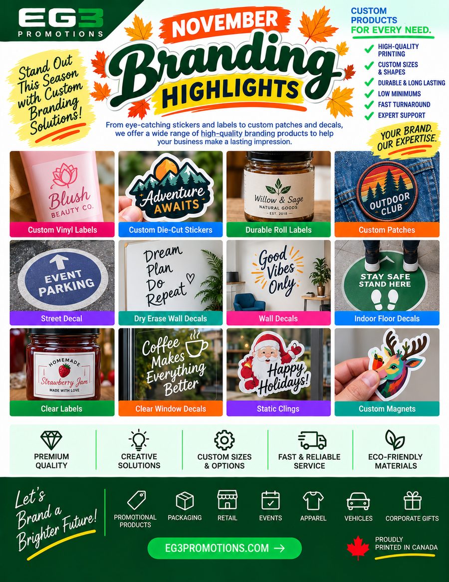 November Branding Highlights — Branding Highlights PDF download preview from Evergreen Graphics Group