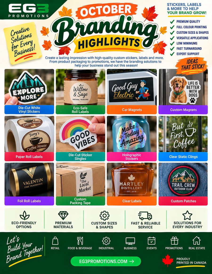 October Branding Highlights — Branding Highlights PDF download preview from Evergreen Graphics Group