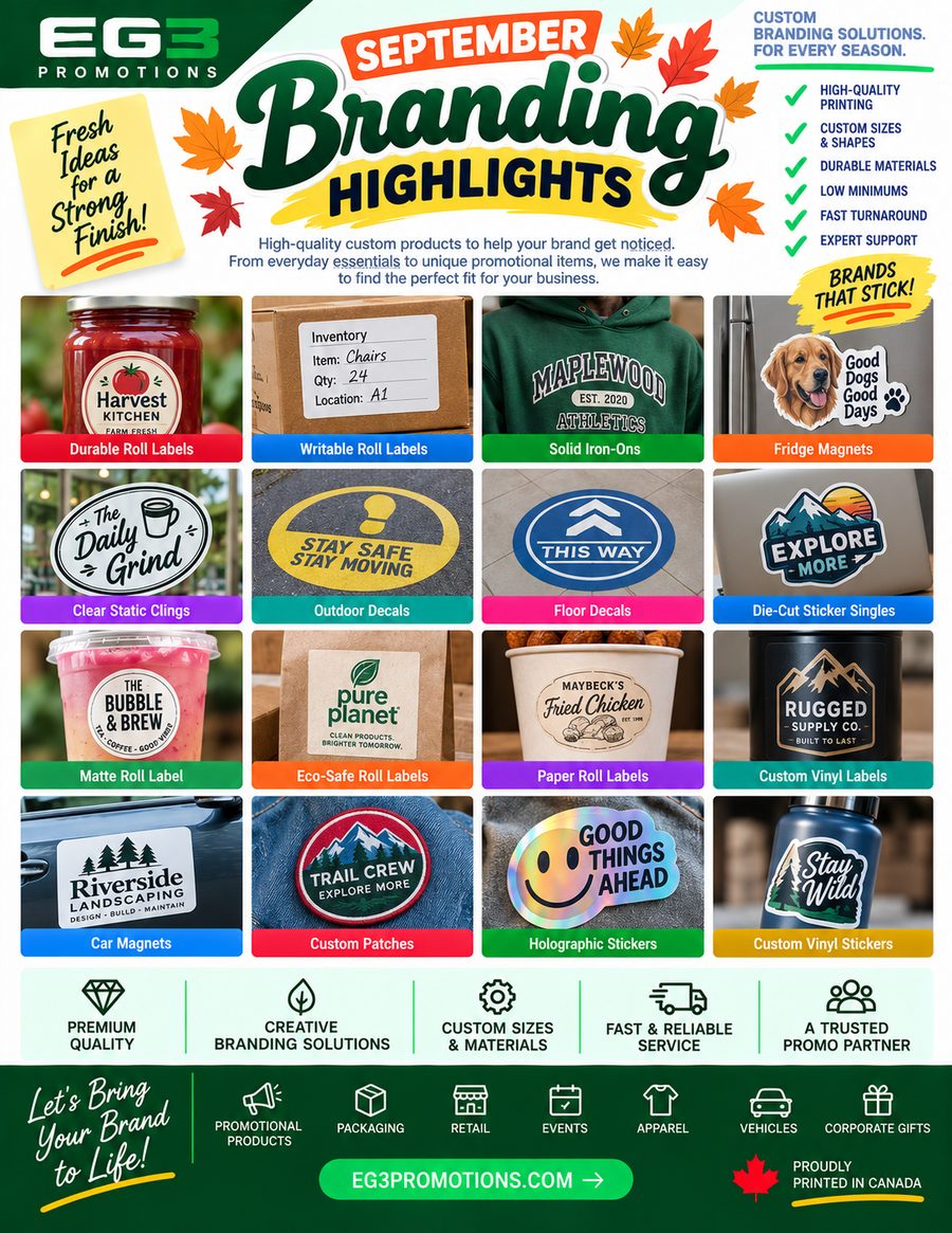 September Branding Highlights — Branding Highlights PDF download preview from Evergreen Graphics Group