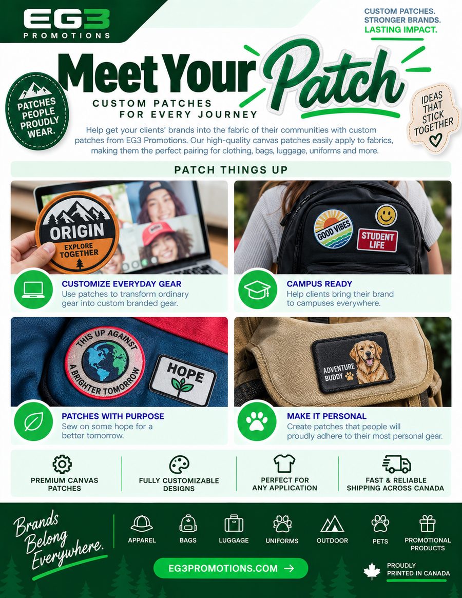 Custom Patches for Every Journey — Sales Collateral PDF download preview from Evergreen Graphics Group