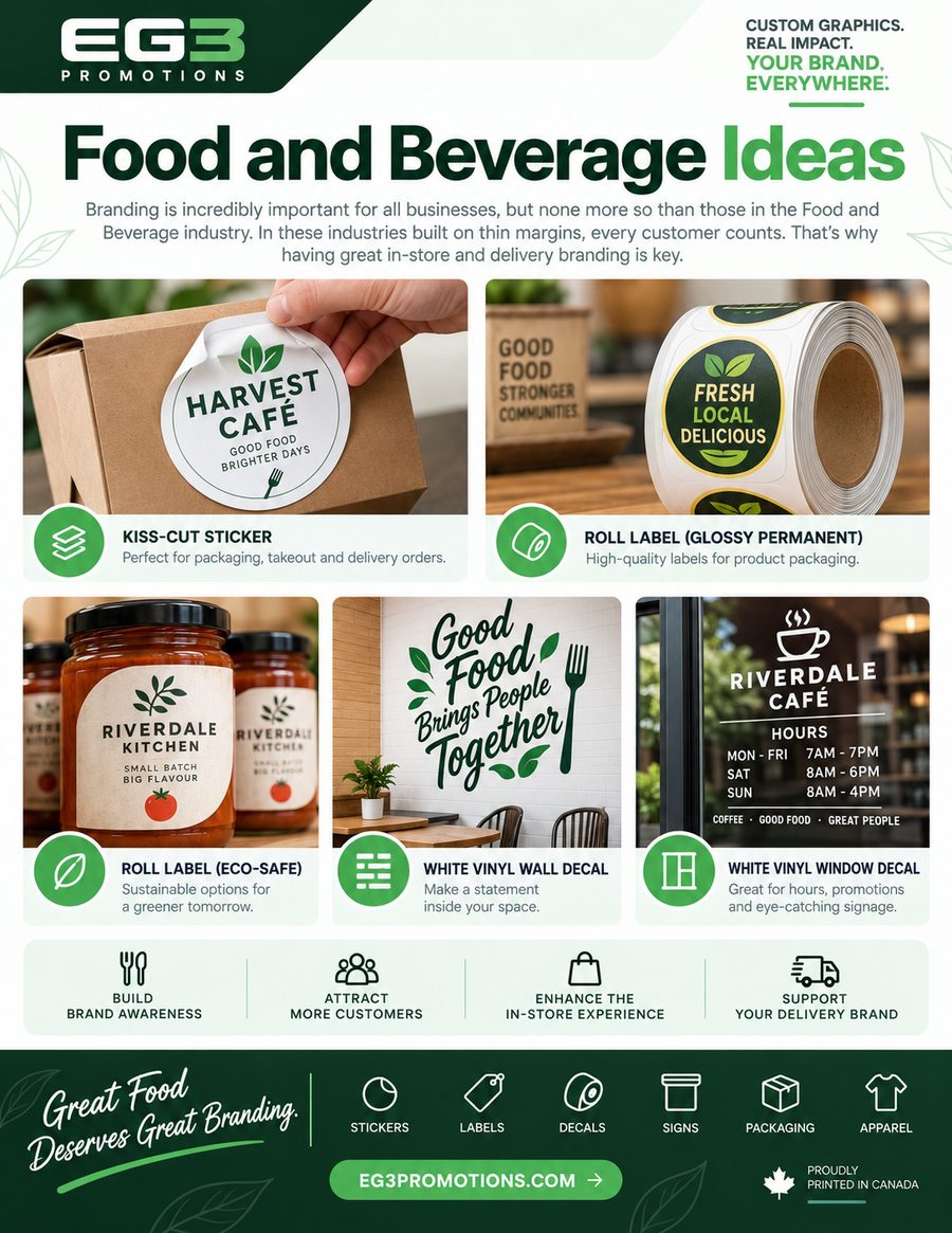 Food & Beverage Branding — Sales Collateral PDF download preview from Evergreen Graphics Group