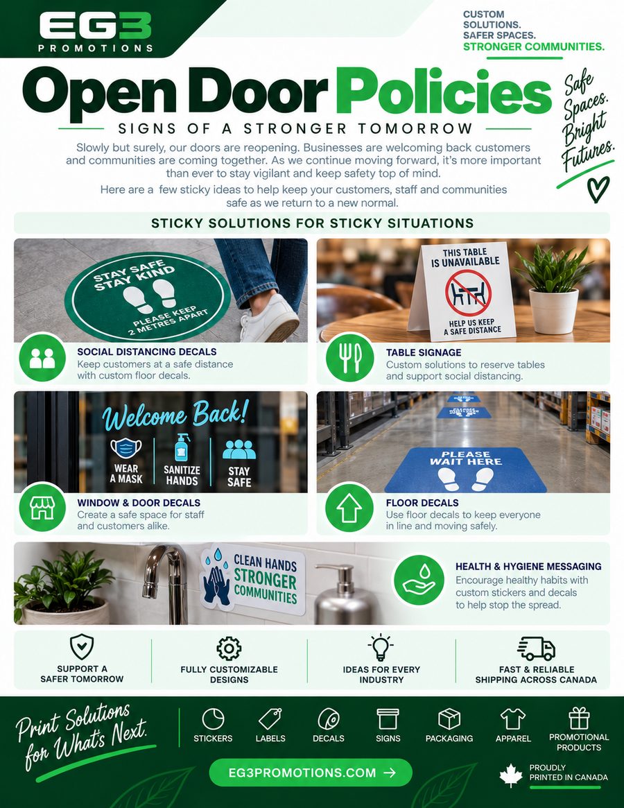Open Door Policies (Safer Spaces) — Sales Collateral PDF download preview from Evergreen Graphics Group
