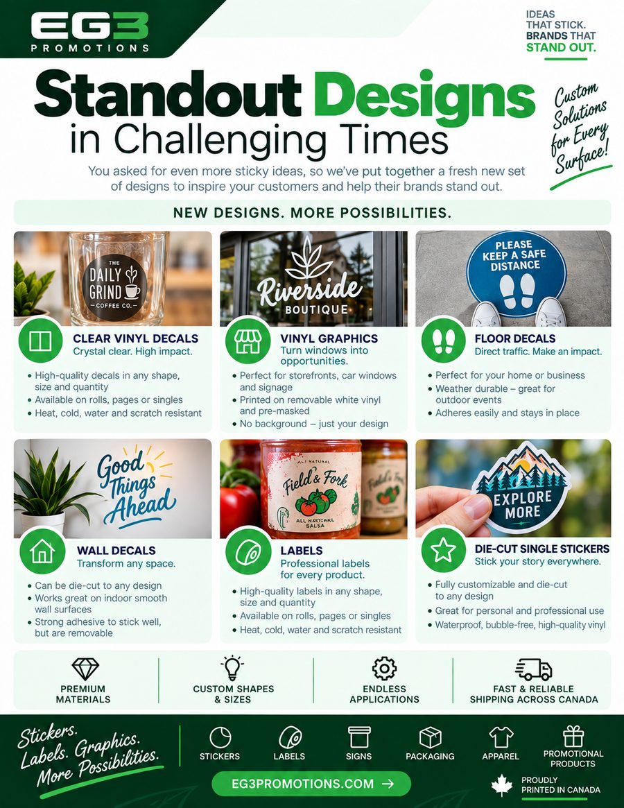 Standout Sticker and Print Solutions — Sales Collateral PDF download preview from Evergreen Graphics Group