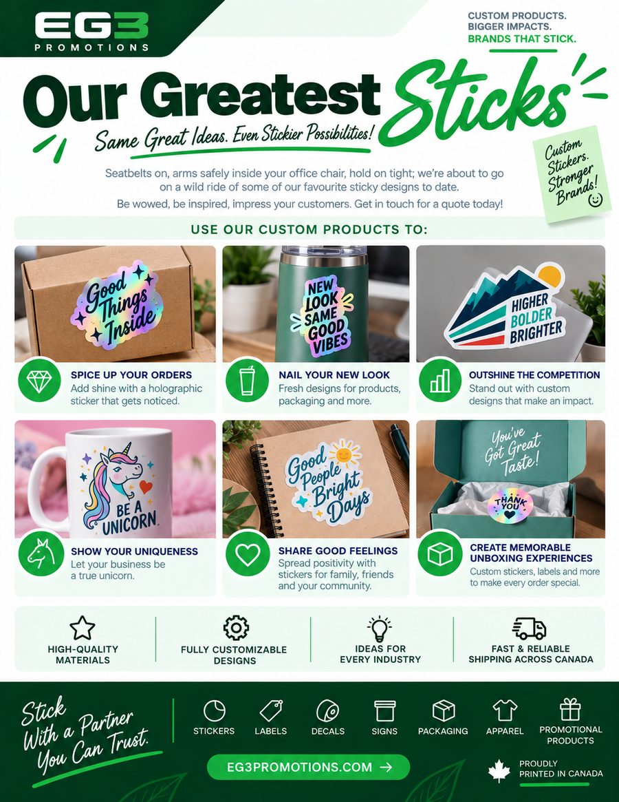 Stickier Brand Ideas — Sales Collateral PDF download preview from Evergreen Graphics Group